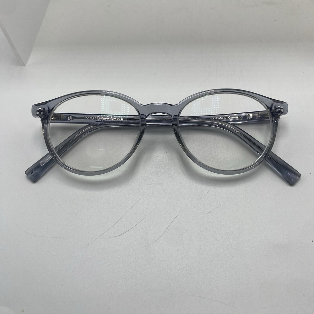Warby Parker Eyeglasses Women FRAME ONLY Watt6  49-19-145 Trasparent Gray 552